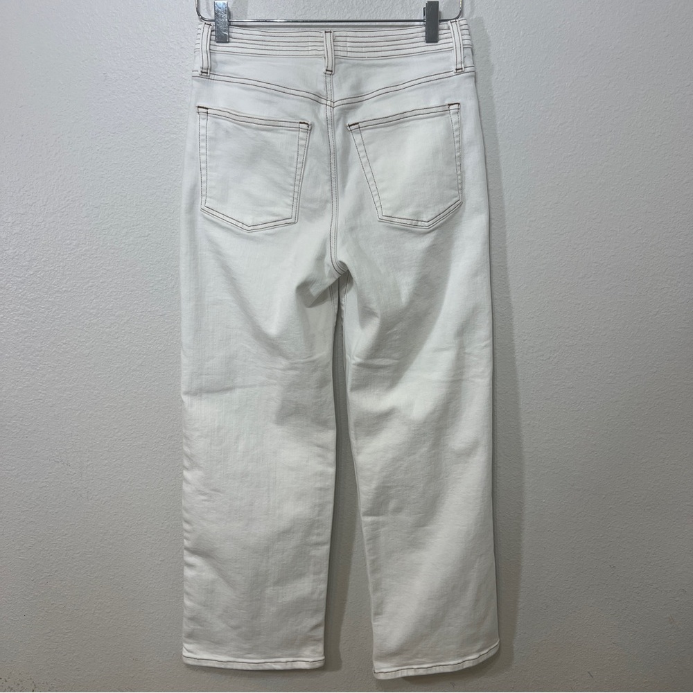 FRAME denim the Utility Trouser Wide Leg Jeans Au Natural Clean Contrast Stitch - Picture 5 of 12